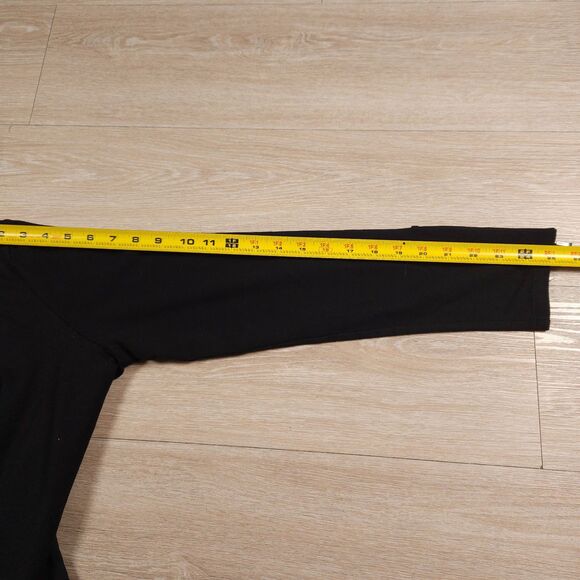 Chalet et Ceci Tunic Dress Women's Medium Black Long Sleeve Zip Abstract Casual - Picture 11 of 12